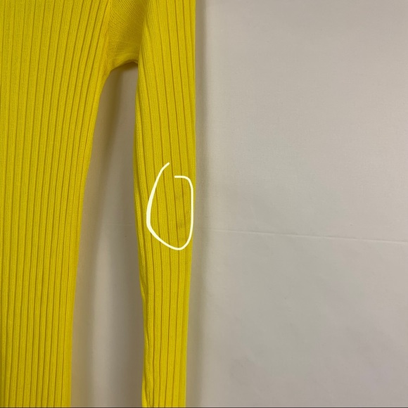 NWT Dodo Bar Or Sara Long Sleeve Open Back Knit Maxi Dress Yellow - Picture 10 of 12